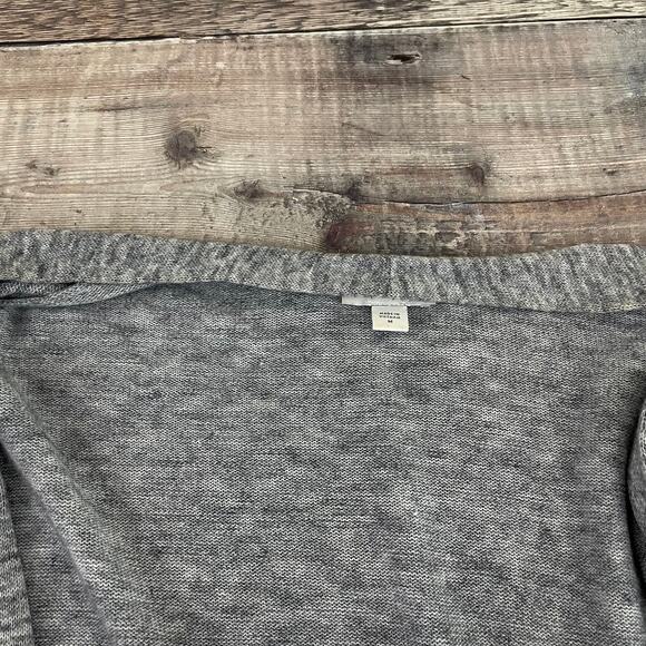 Pure Jill Women's Medium Open Front Cardigan Pockets Black White Marled - Picture 13 of 13